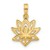  14K Yellow Gold Fancy Lotus Flower Pendant 