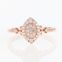  10K Rose Gold Diamond Ring Size 7