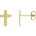  10K Yellow Gold Cross Stud Earrings 