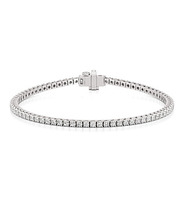 Sterling Silver Lab Diamond Tennis Bracelet 