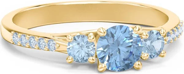  New 10K Yellow Gold Topaz and Diamond Ring 