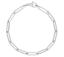 Sterling Silver Paper Clip Bracelet