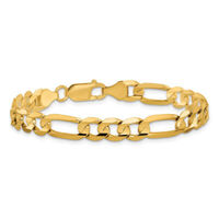 New 10K 6.75mm Figaro Link Bracelet 