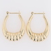  14K Yellow Gold Ribbed Hoop Earrings