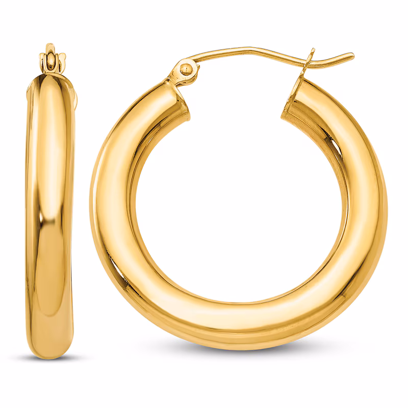 10K Yellow Gold Hoop Earrings 
