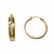 10K Yellow Gold Textured Star Hoop Earrings 
