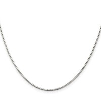 Sterling Silver 1.25mm Box Chain 22 Inch