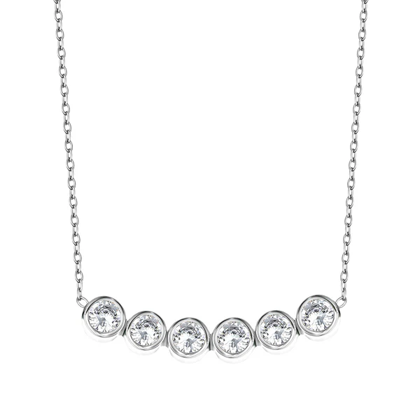  14K White Gold Diamond Necklace