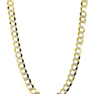  10K Yellow Gold Diamond Cut Cuban Chain
