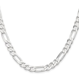  Sterling Silver Rhodium Plated Figero Chain 