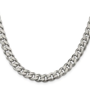  Sterling Silver Rhodium Plated Curb Chain 