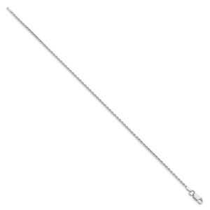  Sterling Silver Rhodium Plated Diamond Cut Rope Chain Bracelet 