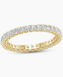  14K Yellow Gold Eternity Diamond Band