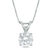  14K White Gold Lab Diamond Pendant Necklace