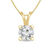  14K Yellow Gold Lab Grown Diamond Solitaire Necklace 