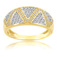  10k yellow gold .50ct diamond ring 