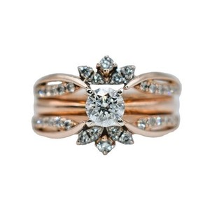  14K Rose Gold Wedding Set 