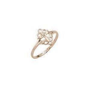  10K Yellow Gold Child's Cross Ring 
