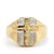  10K Yellow Gold Men's Crucifix Ring 