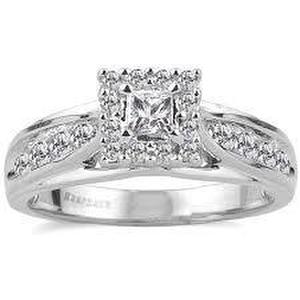  14K White Gold Diamond Ring 