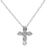  14K White Gold Lab Diamond Cross Necklace