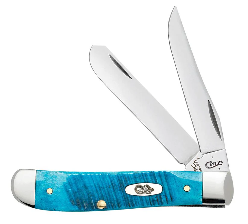 Case Sawcut Jig Caribbean Blue Bone Mini Trapper No25593