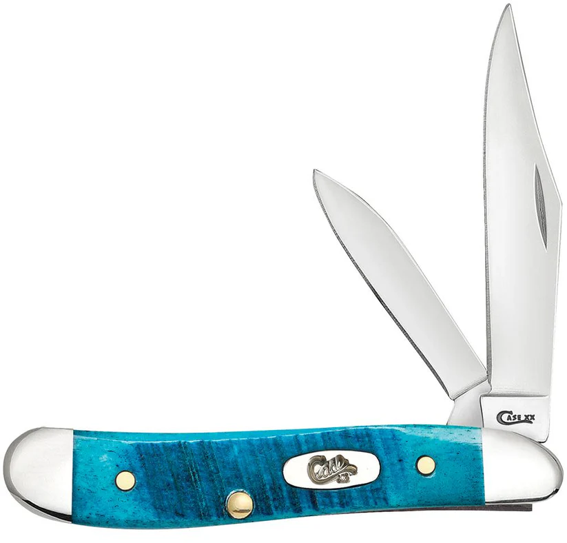 Case Sawcut Jig Caribbean Blue Bone Peanut No25596