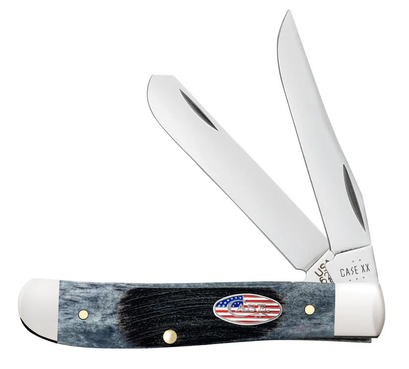 Case Sawcut Jigged Gray Bone Mini Trapper No53066