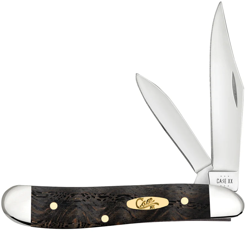 Case Smooth Black Curly Oak Wood Peanut No14005