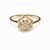  14K Yellow Gold Diamond Flower Ring
