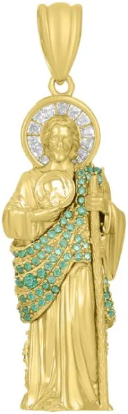  14K Yellow Gold Saint Jude Pendant 