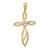  10K Yellow Gold Diamond Cross Pendant
