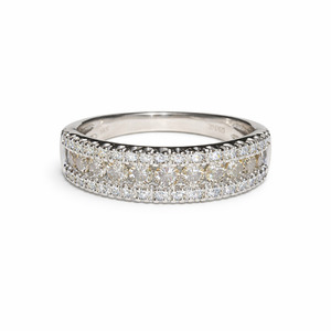  14K White Gold Diamond Band 