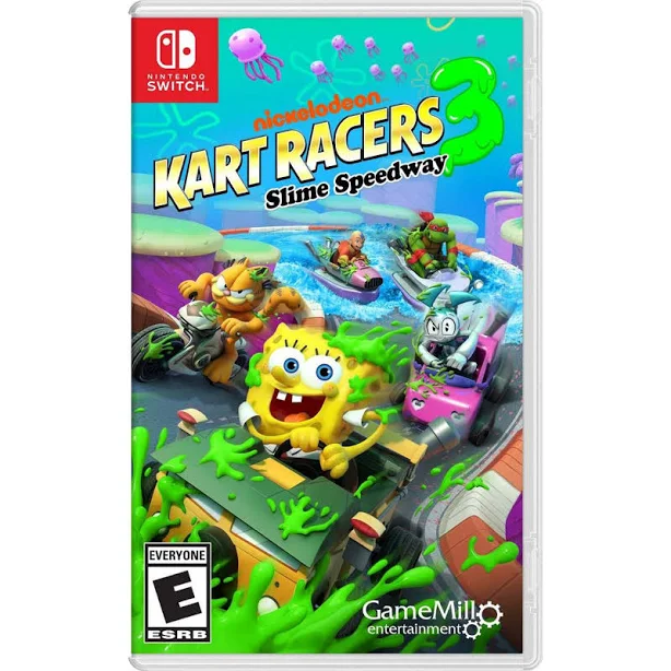 Nintendo Switch Game:  Nickelodeon Kart Racers 3 Slime Speedway