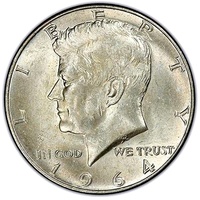 1964 Kennedy Half Dollar 90% Silver