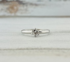 0.43ctw Round Diamond Solitaire 14kw 