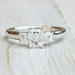 1.00ctw The Leo Emerald Cut 3 Diamond 14kw 