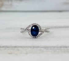 Sapphire & Diamond Rg 10kw Sz 7 