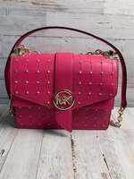 Michael Kors Greenwich Quilted Faux-leather Studded Shoulder Crossbody Bag