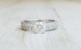 1.55ctw Diamond Engagement Ring 0.71ct Center 14kw 