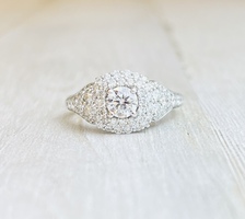 1.33ctw Diamond Bridal Ring 14kw 