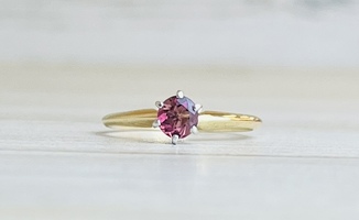 PINK TOURMALINE SOLITAIRE 14ky 