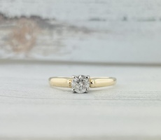 0.39ctw Round Diamond Solitaire 14ky