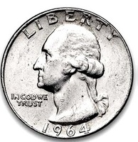  Pre-1965 Washington Silver Quarter 90%
