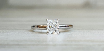 1.02ctw Radiant Cut Diamond Solitaire 14kw