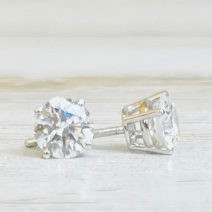 1.00cttw Lab Diamond Stud Earrings 14kw