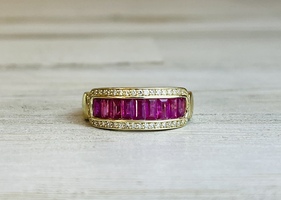  1.80ctw Ruby & 0.20ctw Diamond Ring 10ky