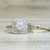 1.25cttw (0.50ct Round Center) Lab Grown Diamond Halo Bridal Set 14ky