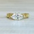 1.01cttw Marquise Lab Grown East/West Diamond Solitaire on Filigree Band 14ky
