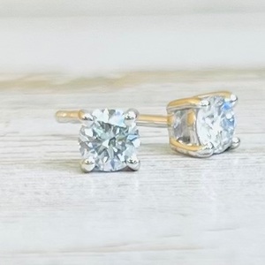 0.50cttw Lab Diamond Stud Earrings 14kw